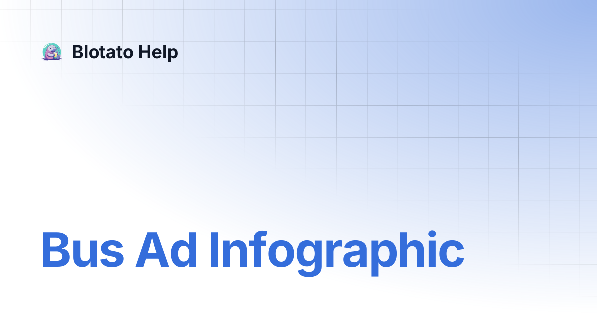 Bus Ad Infographic | Blotato Help